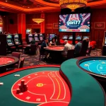 Experience thrilling gori77 gameplay at casino tables with vibrant slot machines and engaged players.