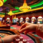 Experience the thrill of 88AA with players at vibrant casino tables, chips stacked high, and the exciting atmosphere of winning.