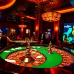66B Casino’s bustling roulette table captures the excitement of high-stakes gaming, with colorful chips and engaged players.