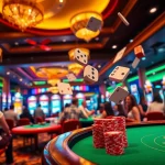 Experience the thrill of gambling at aa888 with vibrant casino activities, poker chips, and thrilling games.