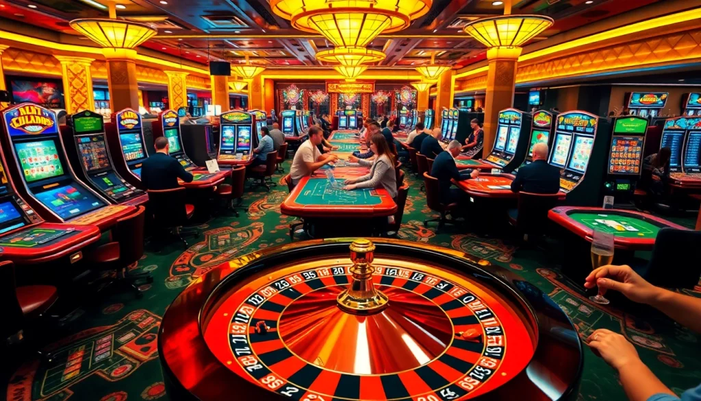 Players enjoying the thrill of casino games at https://nohu90.download/, immersed in poker and blackjack action.