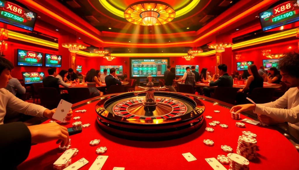 Experience the energy of gambling at a vibrant casino table featuring the thrill of xx88 roulette bets and lively gameplay.