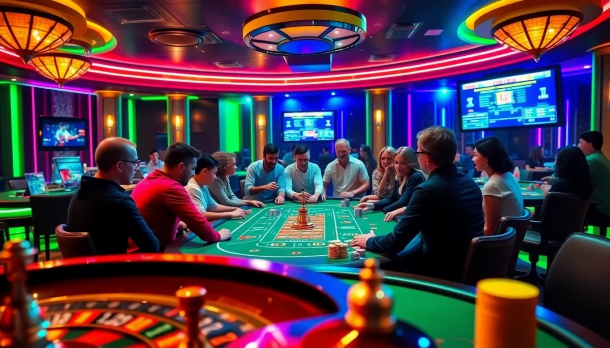 Witness the excitement of blackjack at topnfljerseyswholesale.com with high-stakes action and vibrant casino lights.
