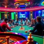 Witness the excitement of blackjack at topnfljerseyswholesale.com with high-stakes action and vibrant casino lights.