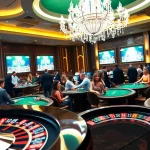 Experience the thrill of C168 as players strategize at vibrant casino tables with chips and cards.